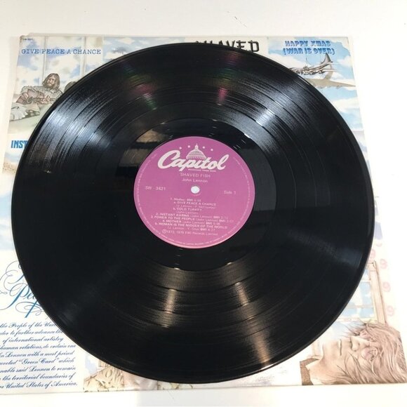 SHAVED Fish John Lennon Ono Music 1975 Vinyl Record Vintage Tested - Picture 5 of 5